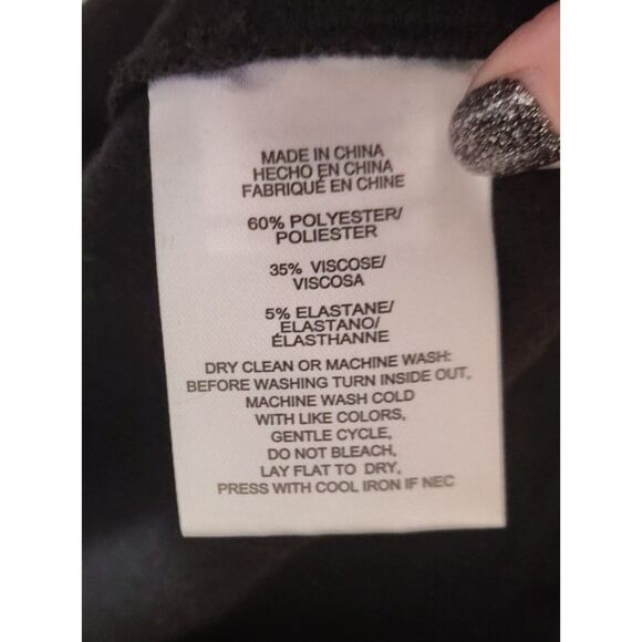 NWT Jones New York Women's Serenity Knit Mock Neck Tunic Top Size M Black Fall - Picture 5 of 9